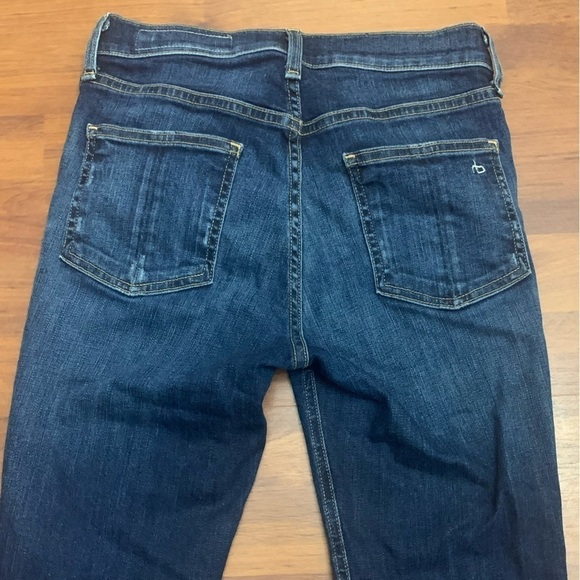 Rag & Bone Elton Fit High Rise Skinny Ankle Jeans Classic Dark Preppy Size 25 - Picture 12 of 16